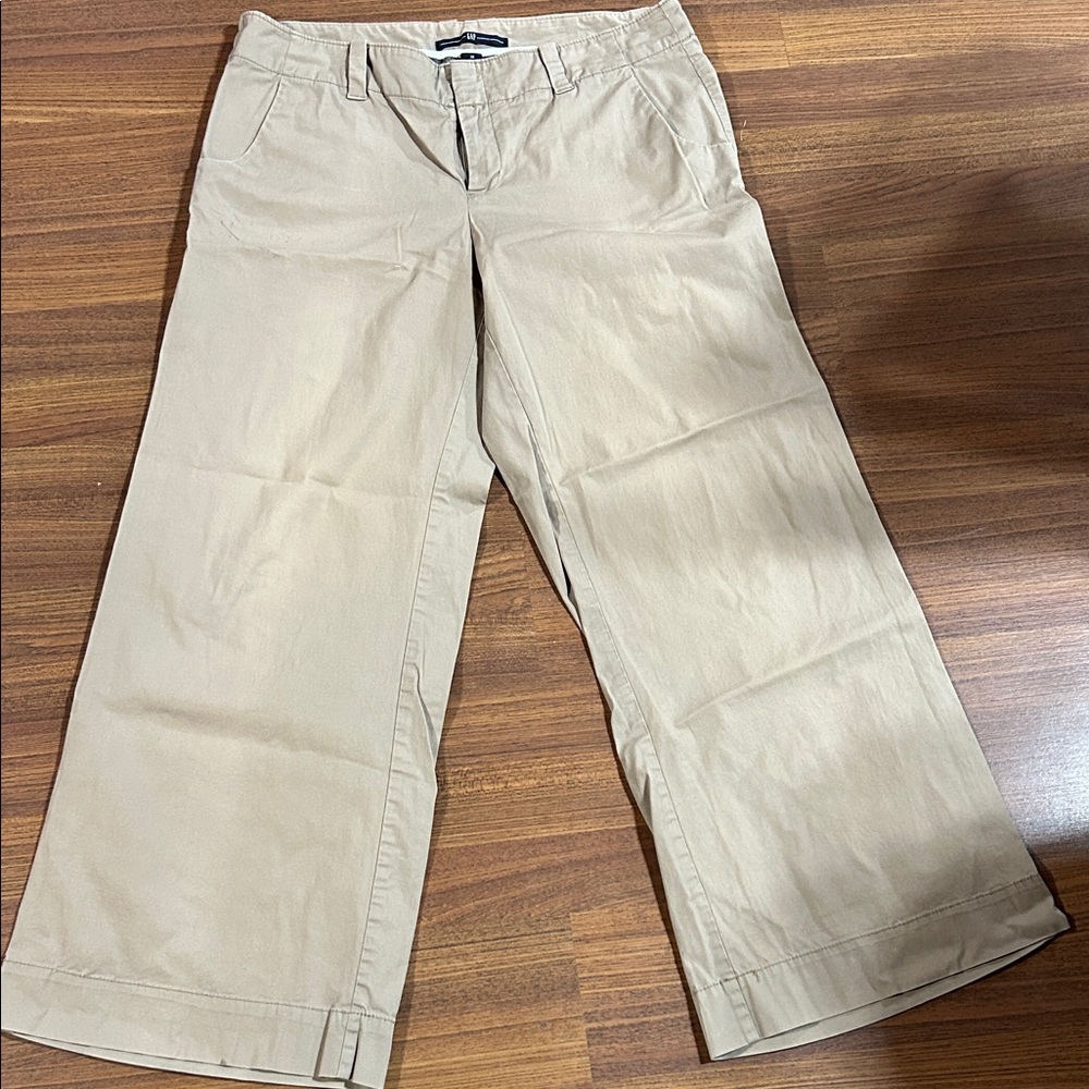 GAP Khaki Wide-Leg Pants
